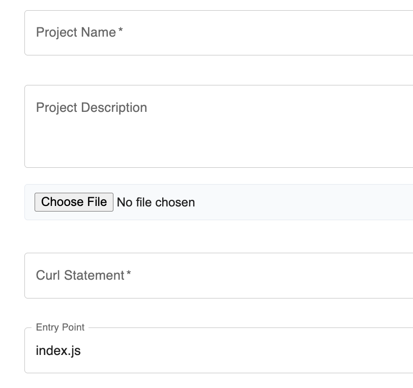 QCheck.ai Project Creation Interface